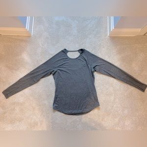 ASICS long sleeve cut out back shirt. Size L